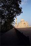 Courtyard in front of a mausoleum Taj Mahal, Agra, Uttar Pradesh, India