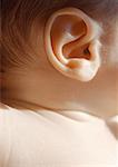 Baby's ear, close-up