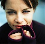 Young woman, close-up, portrait