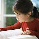 Girl reading book