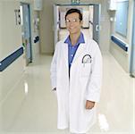 Doctor standing in hospital corridor