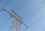 Electric pylon, low angle view