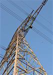 Electric pylon, low angle view