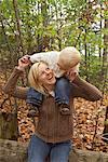 Mother and Son Outdoors