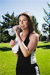 Woman Drinking Bottled Water