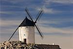 Außenseite der Windmühle, Kastilien-La Mancha, Ciudad Real Provinz, Spanien