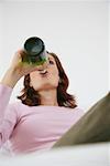 Woman Drinking Beer