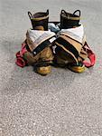 Nahaufnahme von Brandschutzausrüstungen Schutzbekleidung