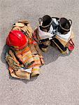 Close-Up of Firefighter's Protective Clothing