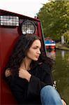 Woman Sitting on Boat