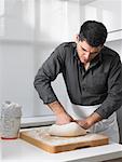 Man Kneading Dough