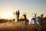 Couple à manger dans les Prairies, Western Cape, Afrique du Sud