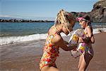 Girls Fighting Over Inflatable Toy