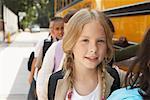 Children Boarding School Bus