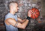 Man Holding Basketball