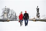 Couple Walking in Snow