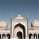 Facade of a mosque, Jama Masjid, New Delhi, India