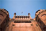 Vue faible angle d'un fort, le Fort Rouge, New Delhi, Inde