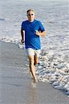 Man Running at Beach