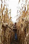 Farmer Checking Corn