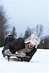 Man on Sled