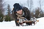 Man on Sled