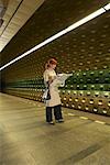 Woman at Subway Station