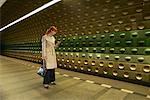 Woman at Subway Station