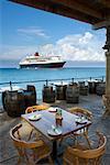 View of Cruise Ship From Restaurant Patio, Montego Bay, Jamaica