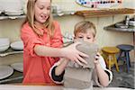 Children in Pottery Studio