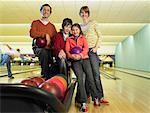 Family at Bowling Alley