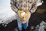 Man Holding Snowball