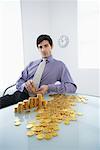 Businessman with Gold Coins