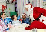 Santa Visiting Children in Hospital