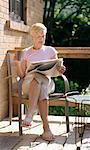 Mature Woman on Patio