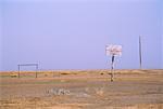 Basketball and Soccer Nets in Field, Arkhangai Province, Mongolia