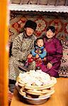 Portrait of Mongolian Family