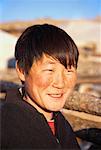 Porträt von Nomad Boy, Mongolei
