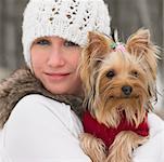 Portrait of Girl with Dog