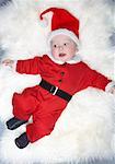 Baby Boy Dressed as Santa