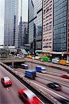 Traffic on Connaught Road, Hong Kong, China