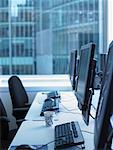 Row of Computers in Office