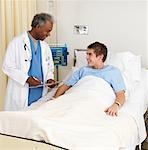 Boy and Doctor in Hospital Room