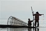 Pêcheurs, le lac Inle, Myanmar