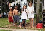 Group of Kids Covered in Paint