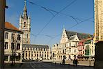 St Baaf Square, Ghent, Belgium