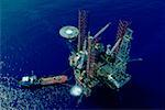 Oil drilling platform in the Mediterranean