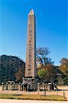 Low angle view of an obelisk in a city, Istanbul, Turkey