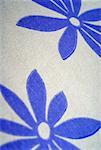 Close-up of a floral pattern on fabric