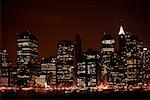 Buildings lit up at night, Chrysler Building, Manhattan, New York City, New York State, USA